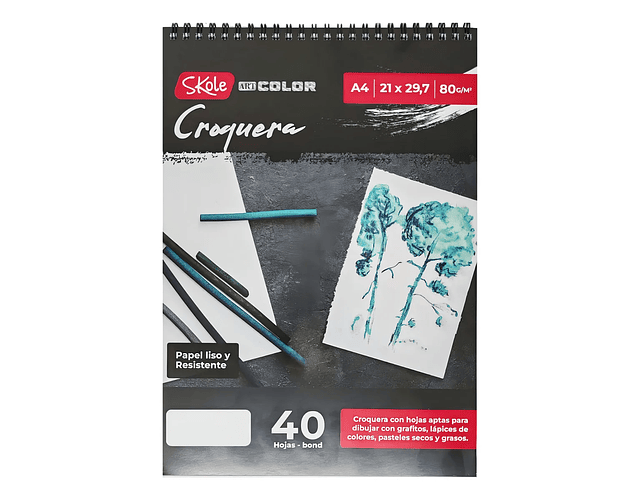CROQUERA A4 80GRS 40HOJAS 21 x 29,7 CM 