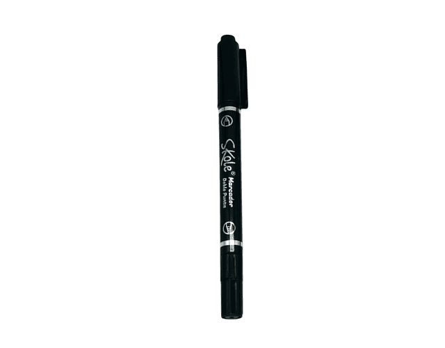 MARCADOR DOBLE PUNTA NEGRO 
