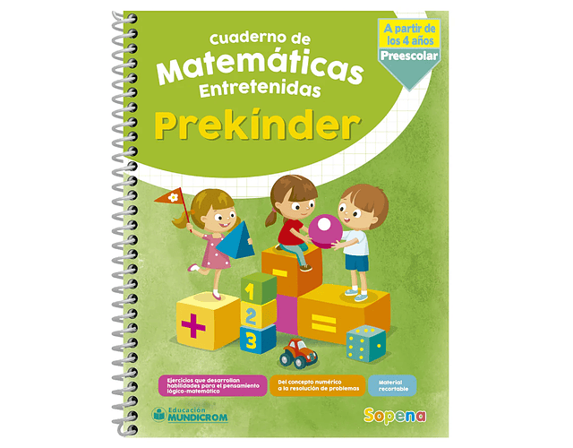 MATEMATICAS ENTRETENIDS DESDE 4 AÑOS PRE-KINDER - SOPENA