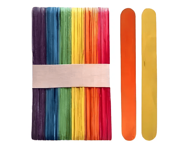 PALOS DE HELADO JUMBO COLORES 50 UNDS.