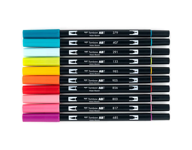 MARCADOR DUAL BRUSH PEN - DIFERENTES COLORES