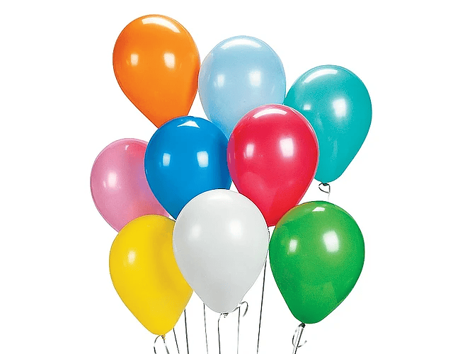 GLOBO LISO GLAM #9 COLORES SURTIDOS 25 UNIDADES