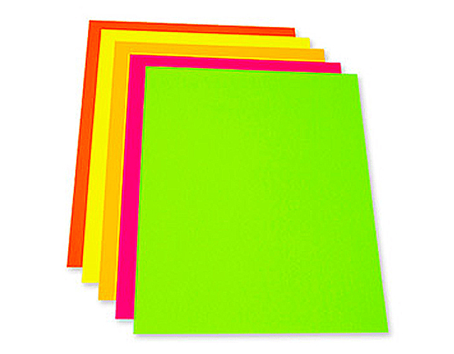 CARTULINA FLUORESCENTE - DIFERENTES COLORES