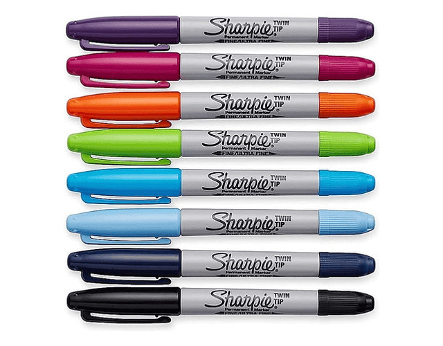 MARCADOR DOBLE PUNTA SHARPIE - DIFERENTES COLORES