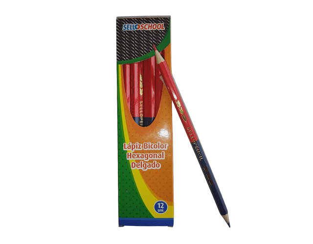 LAPIZ BICOLOR HEXAGONAL DELGADO