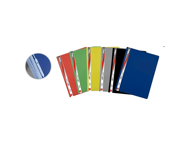 CARPETA CON ACCOCLIP BOLSILLO OFICIO - DIFERENTES COLORES