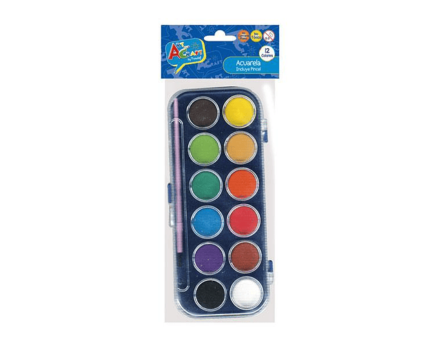 ACUARELA 12 COLORES C/ PINCEL