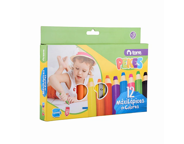 LAPICES PEKES 12 COLORES + SACAPUNTAS