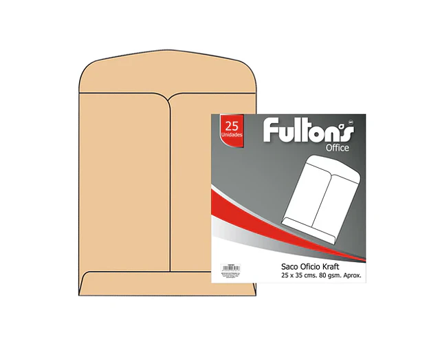 SOBRE SACO TAMAÑO OFICIO KRAFT 