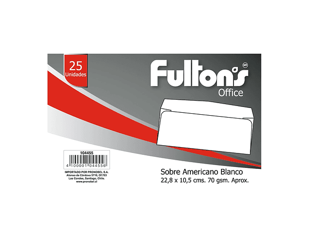SOBRE AMERICANO BLANCO 