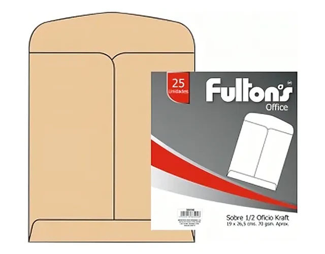 SOBRE SACO 1/2 OFICIO KRAFT 