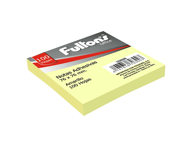 NOTAS ADHESIVO FULTONS 76 X 76MM