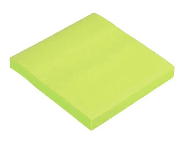 NOTA ADHESIVA VERDE NEON  76 X 76 MM 