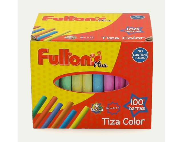 TIZA COLOR 100 UNIDADES EN CAJA 