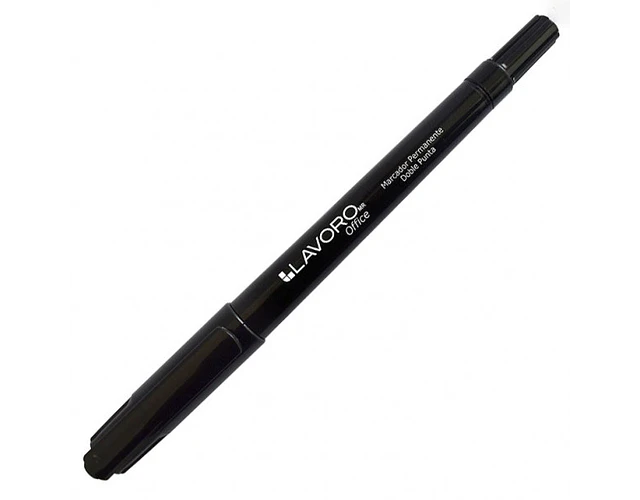 MARCADOR PERMANENTE DOBLE PUNTA NEGRO