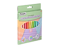 MARCADORES DIBUJO SCRIPTO 12 COLORES PASTEL