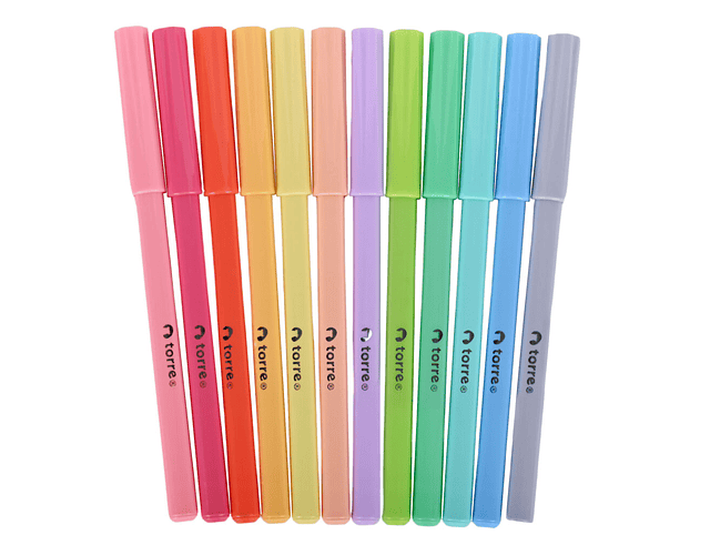 MARCADORES DIBUJO SCRIPTO 12 COLORES PASTEL