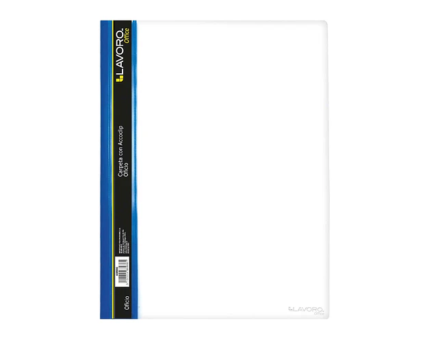 CARPETA C/ACCOCLIP OFICIO VINILO TRANSPARENTE