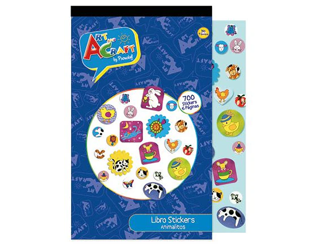 STICKER LIBRO ANIMALES 6 PÁGINAS. 700 PCS.