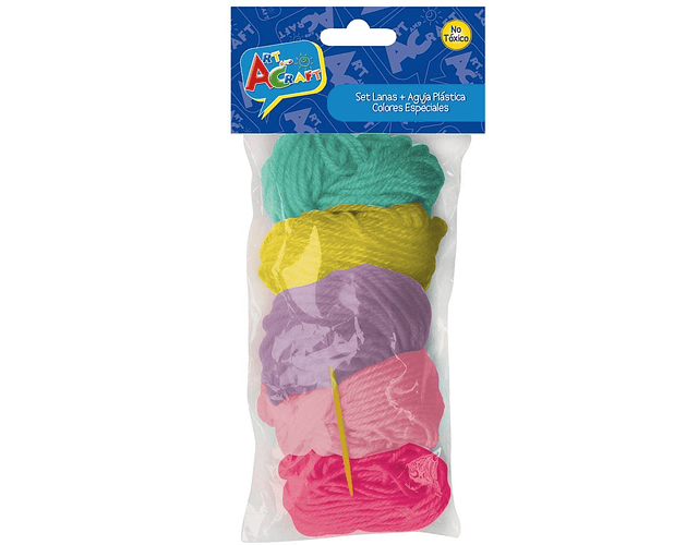 SET OVILLOS ESCOLARES 5 COL.PASTEL + AGUJA PL