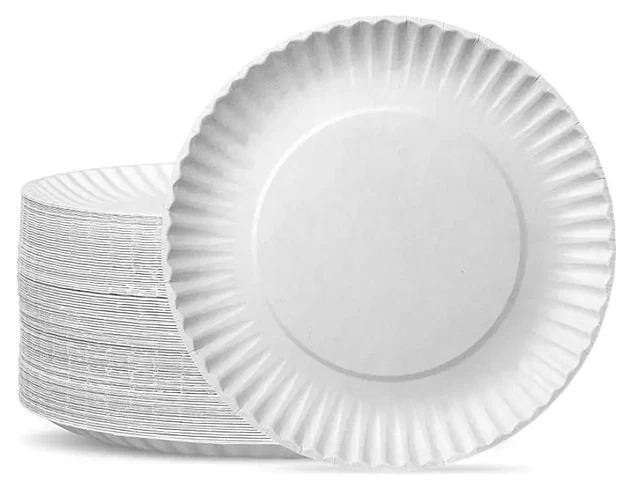 PLATO REDONDO CARTON BLANCO 23CM 20UN