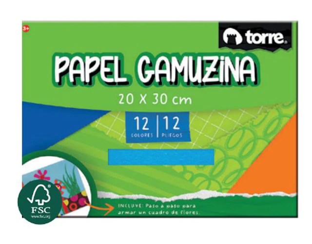 CARPETA ESCOLAR GAMUZINA COLORES SURTIDOS - TORRE