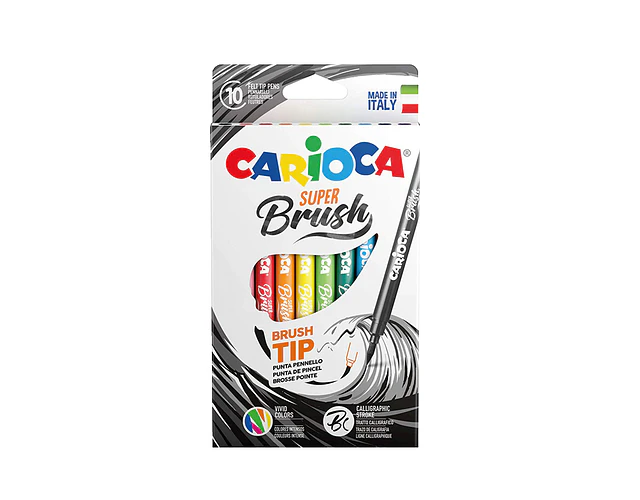 PLUMONES SUPER BRUSH 10 COLORES