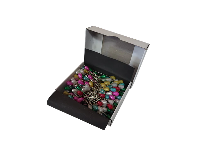 CAJA DE ALFILERES PERLADO COLORES