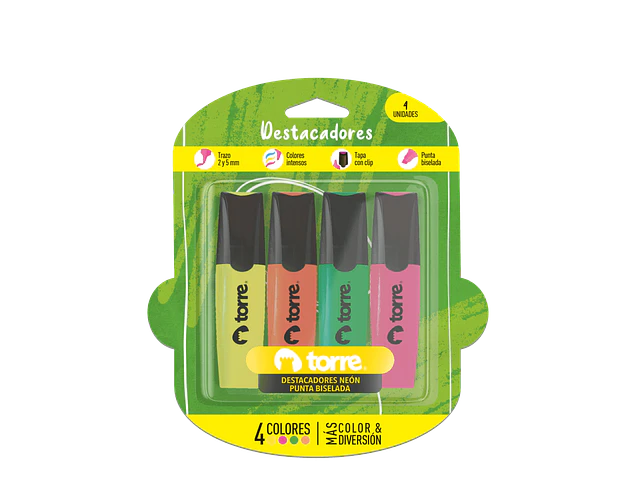 BLISTER DESTACADORES NEON 