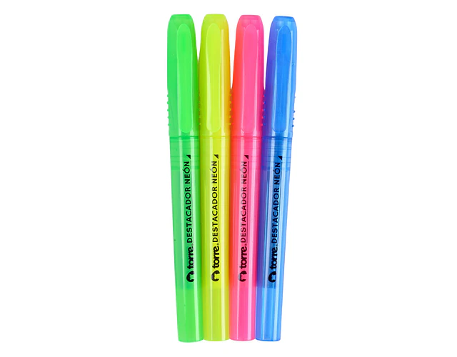 DESTACADORES 4 COLORES NEON