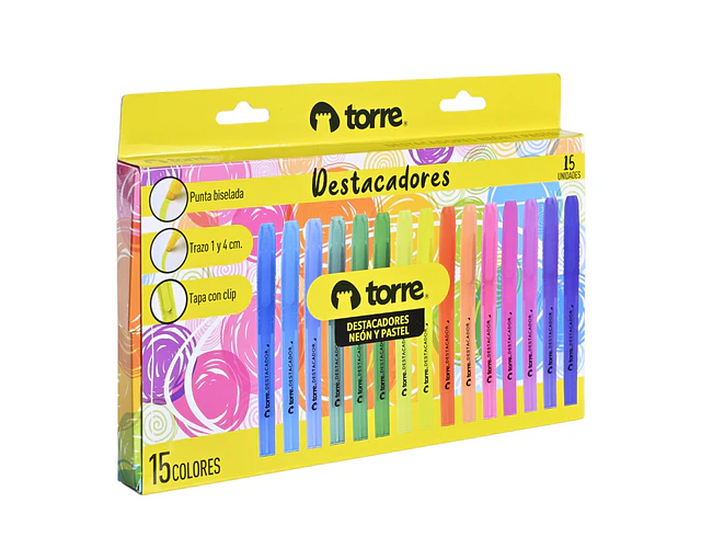 SET DESTACADORES 15 COLORES