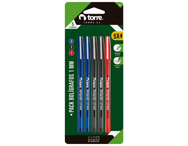 SET LAPICES DE PASTA X 5 UNDS