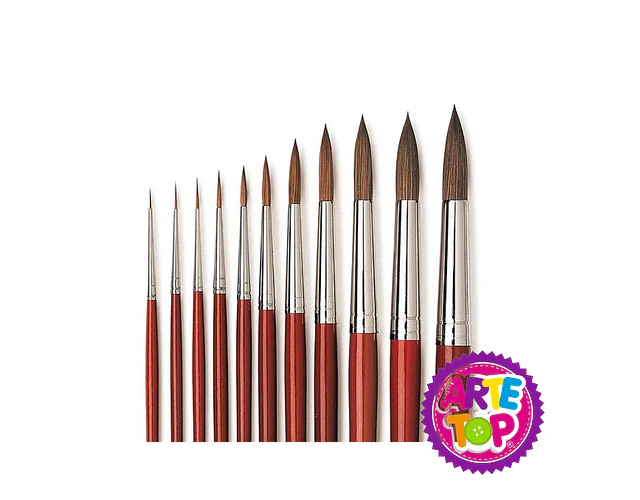 PINCEL REDONDO NATURAL ARTE TOP - DIFERENTES DEDIDAS 
