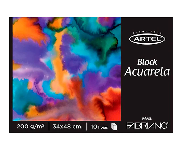 BLOCK ACUARELA FABRIANO 200 GR. 34X48CMS.