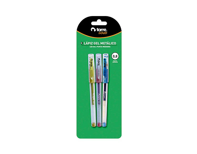 BLISTER 3 LAPIZ GEL NEON 0,8 MM MIX COLOR