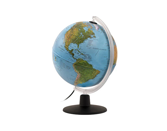GLOBO TERRAQUEO FISICO 25 CMS. CON LUZ