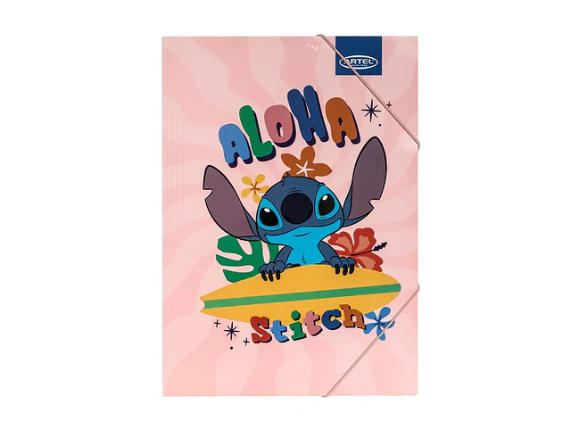 CARPETA CARTON C/ELÁSTICO STITCH