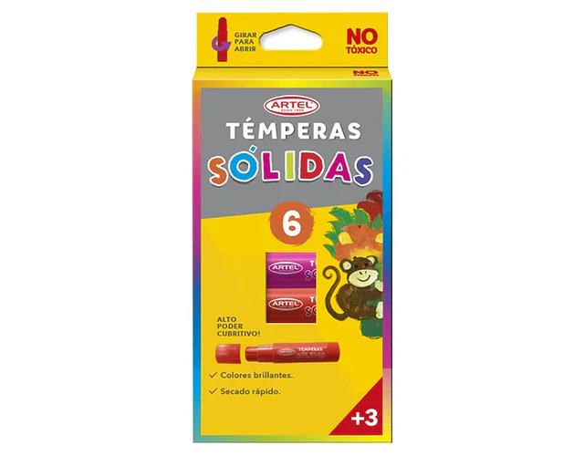 TEMPERA SOLIDA 6 COLORES