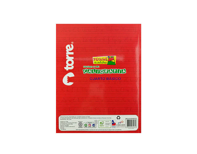 CUADERNO CALIGRAFIA 4° BÁSICO HORIZONTAL - TORRE