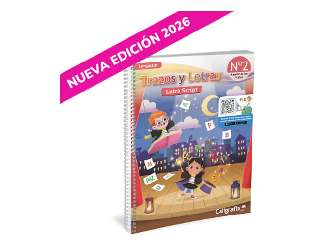 CUADERNO CALIGRAFIX TRAZOS Y LETRAS N°2