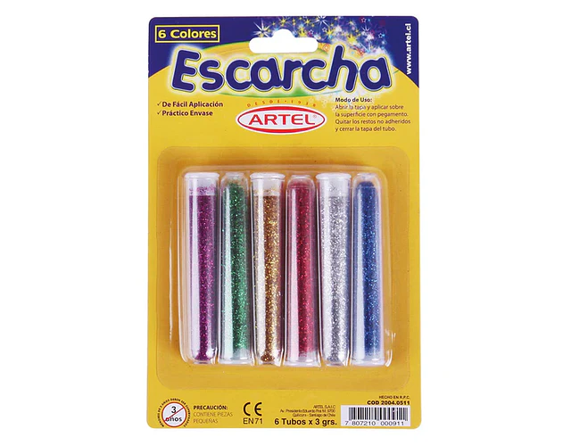 BLISTER ESCARCHA 6 COL.3 GRS.
