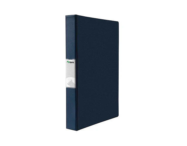 ARCHIVADOR OFICIO VINILO 2 AROS AZUL TORRE