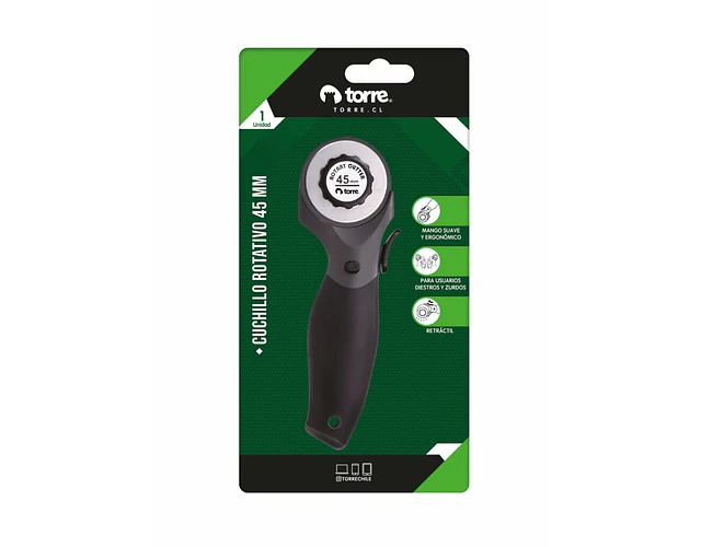 CUCHILLO CARTONERO ROTATIVO 45MM