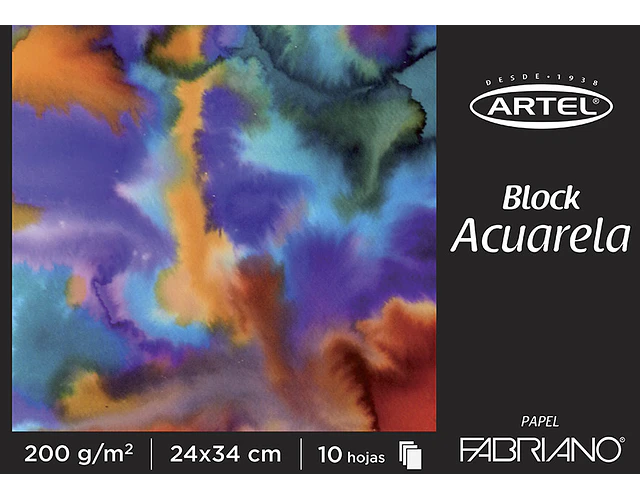 BLOCK ACUARELLA FABRIANO 200GR. 24X34CMS