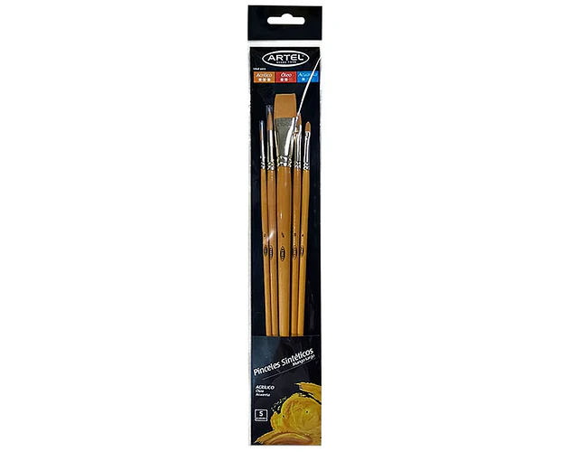 SET 5 PINCELES PARA ACRILICO