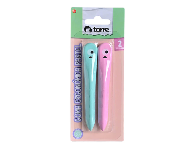 BL. GOMA ERGONÓMICA PASTEL 2 UN