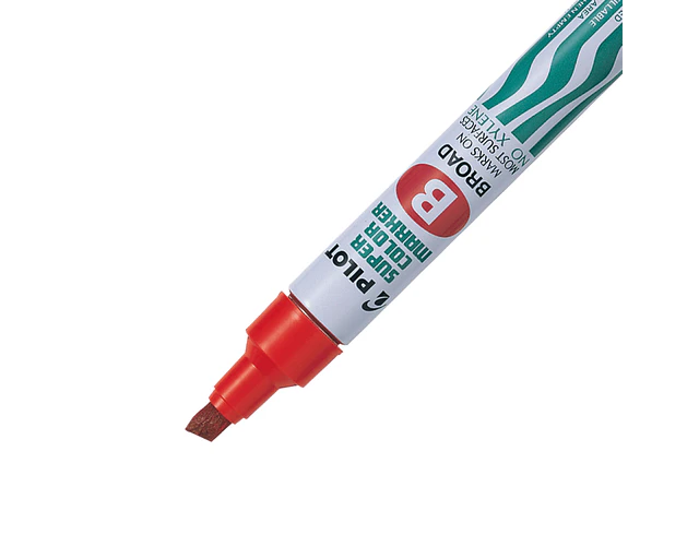 MARCADOR PERMANENTE BISELADO ROJO 