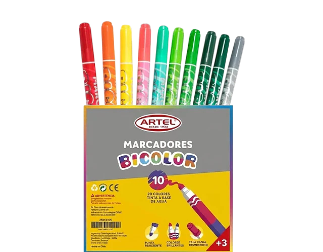 MARCADORES DOBLES 20 COLORES ARTEL