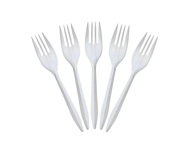 TENEDOR BLANCO X 10 UNIDS.