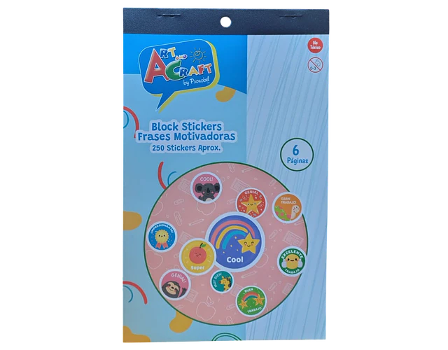 STICKER LIBRO 6 PÁGINAS FRASES MOTIVACIONALES